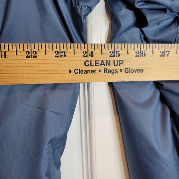 Calvin Klein Fleece Lined Hooded Full Zip Windbreaker Jacket Sz XL Gray Blue - Picture 16 of 16